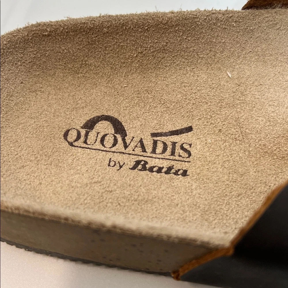 Quo Vadis by Bata Brown Leather Comfort Sandals Size 10